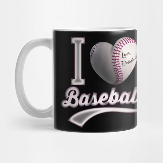 i love baseball drak design by SKULLBERRY